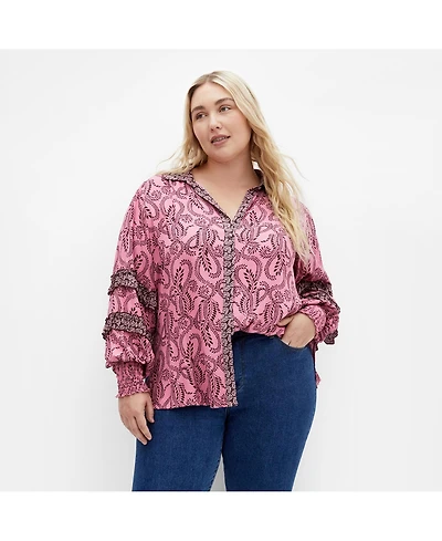 City Chic Women's Plus Dreamweaver Shirt