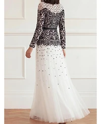 Needle & Thread Women's Gilded Long Sleeve Maxi Lace Gown