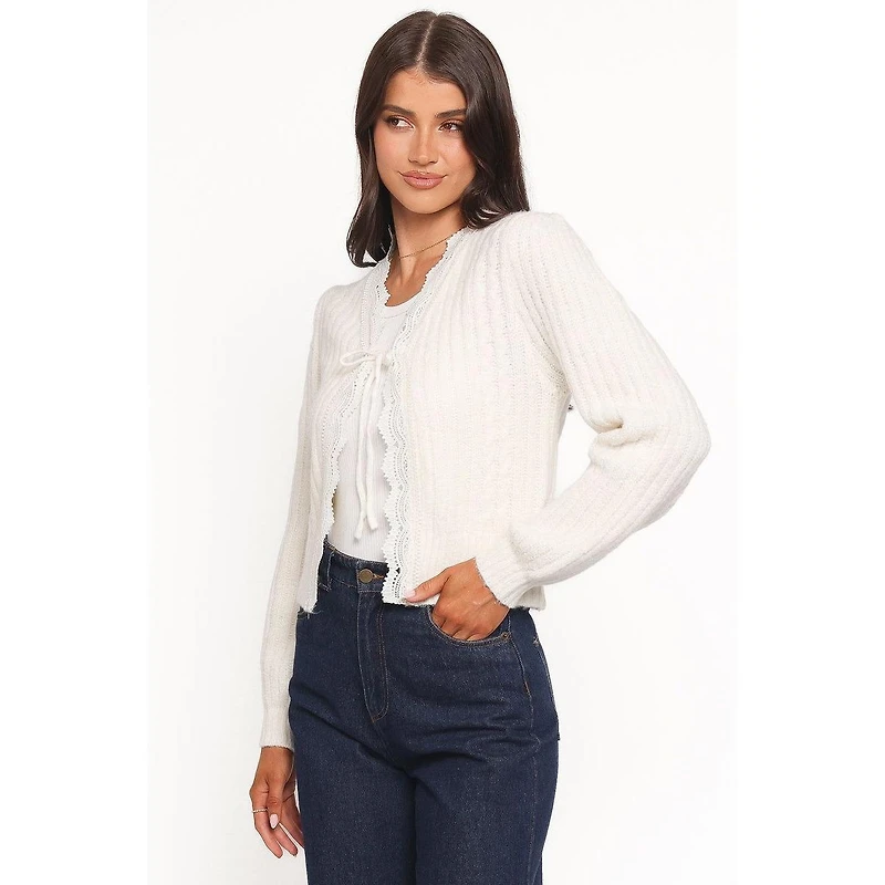 Petal and Pup Women's Silvie Lace Front-Tie Cardigan