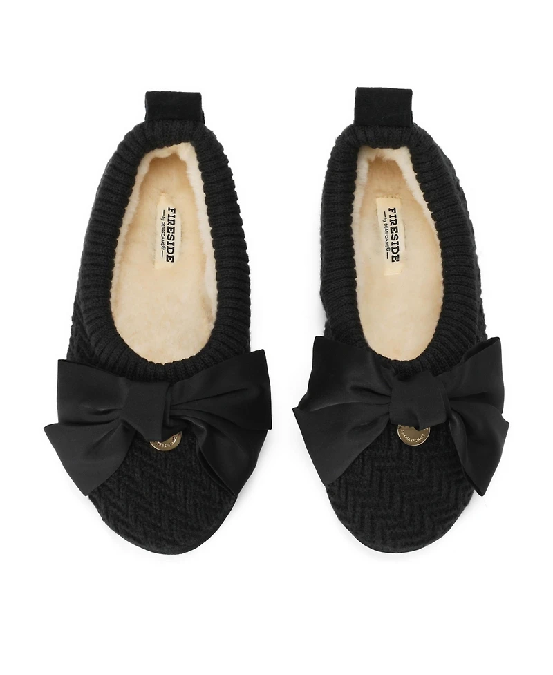 Dearfoams Women's Fireside by Bestie Ballet Slippers