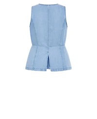 City Chic Women's Plus Evani Soft Denim Vest