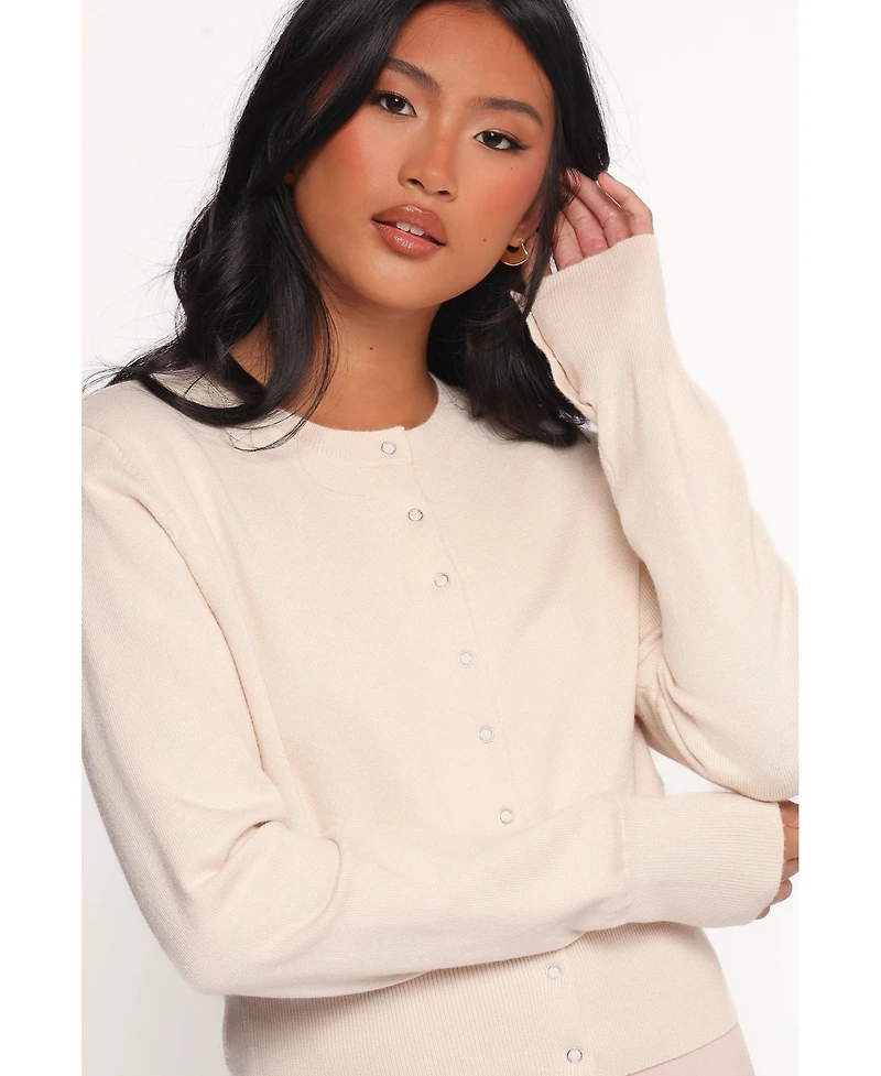 Petal and Pup Women's Elita Fitted Button-Front Viscose-Blend Cardigan