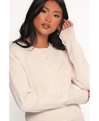 Petal and Pup Women's Elita Fitted Button-Front Viscose-Blend Cardigan