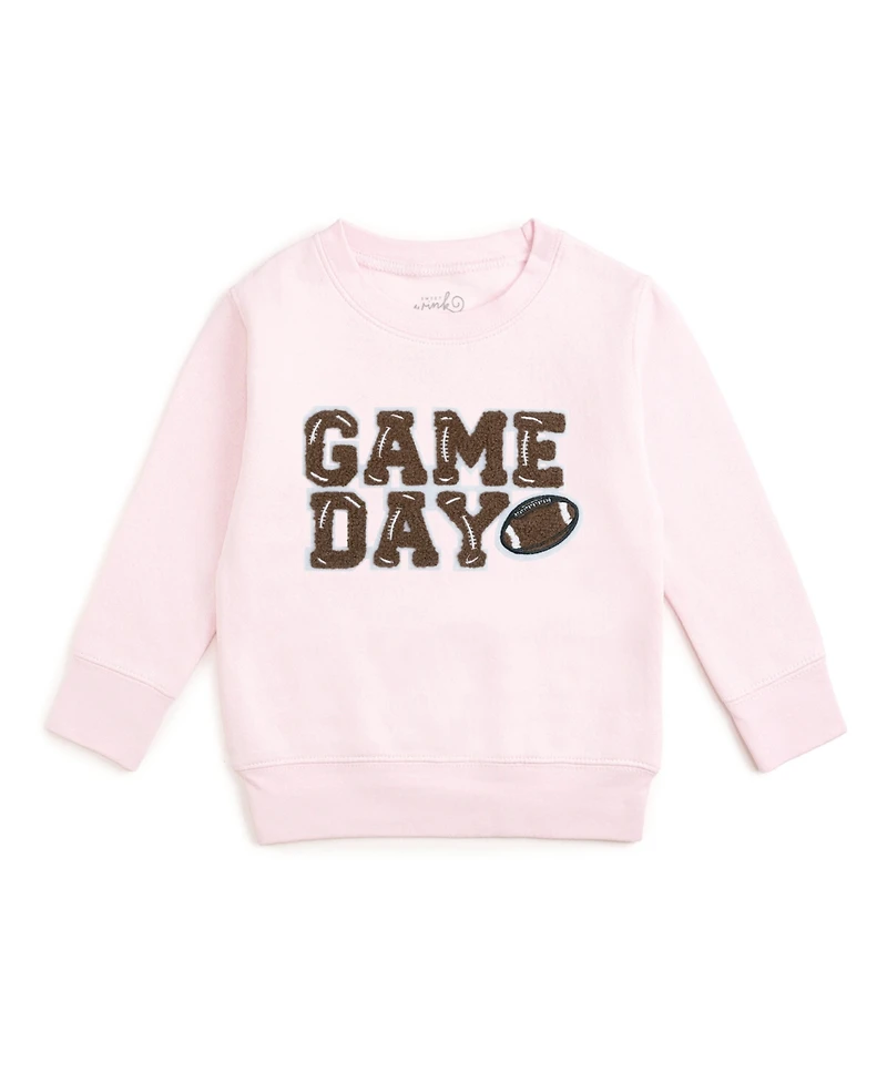 Sweet Wink Little Girls Game Day Patch Sweatshirt