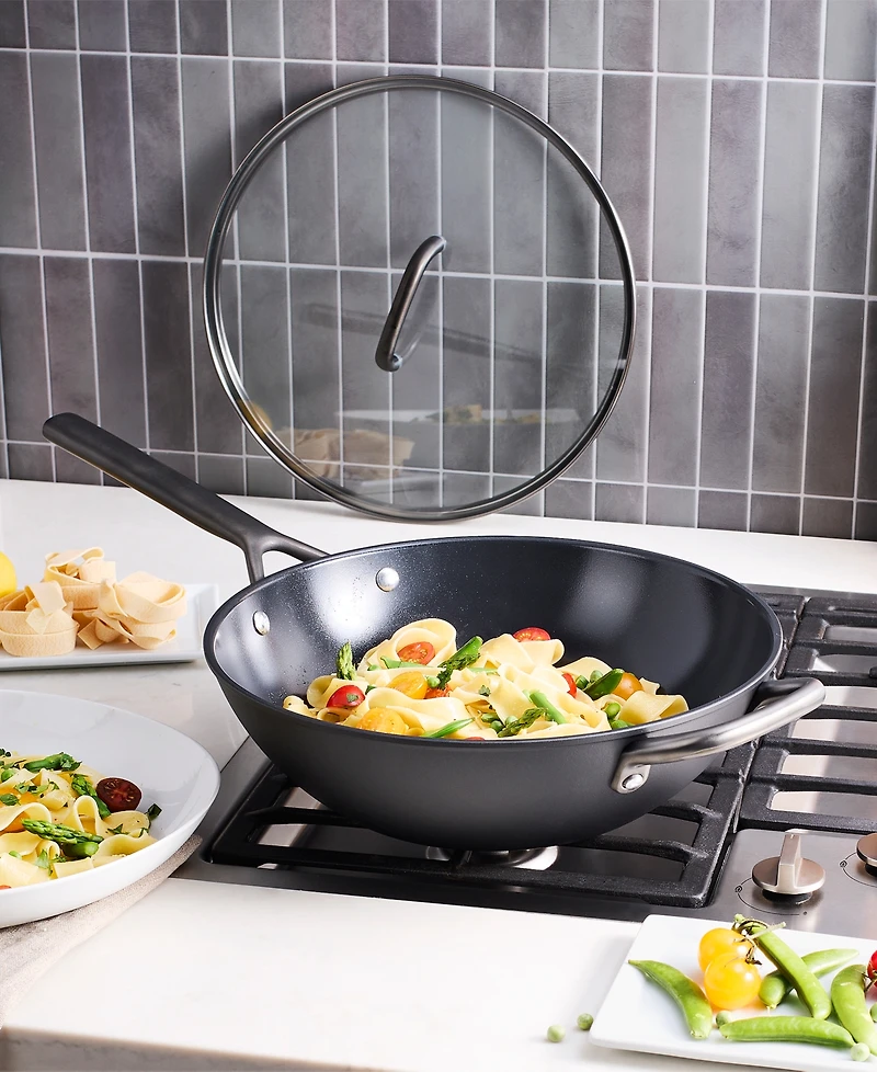 Zwilling Milano 12" Aluminum Ceramic Nonstick Covered Saute Pan with Glass Lid