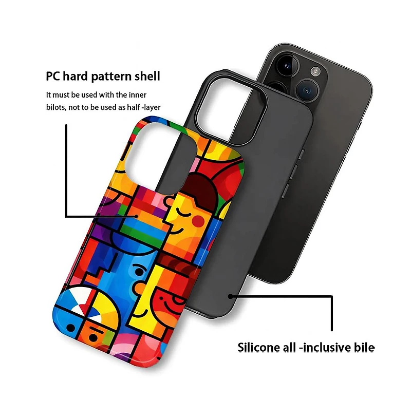 Lisen Colorful Souls Dual-Layer Phone Case for Apple iPhone 16 Pro Max
