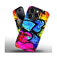 Lisen Graffiti Dreams Dual-Layer Raised Camera Ring Phone Case Compatible Apple iPhone 15 Pro Max