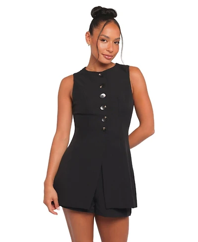 Petal and Pup Women's Amanda Sleeveless Button-Down Vest Top