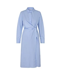 Masai Copenhagen Women's MaNeylora Long-Sleeve Wrap Midi Shirt Dress