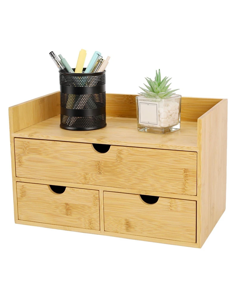 Danrong Countertop Desk Organizer With Drawers Sturdy Storage For Home Office