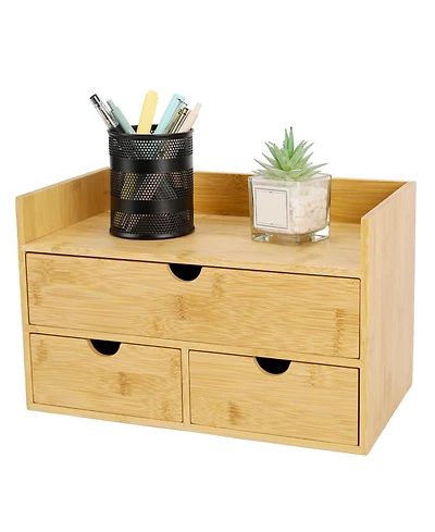 Danrong Countertop Desk Organizer With Drawers Sturdy Storage For Home Office