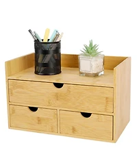 Danrong Countertop Desk Organizer With Drawers Sturdy Storage For Home Office