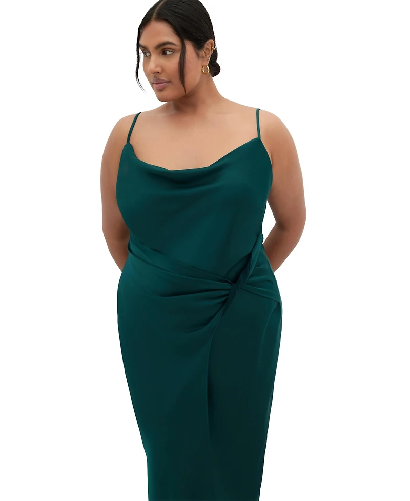 City Chic Plus Adelina Twist Slip Dress