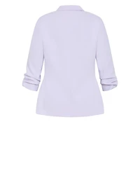 City Chic Plus Abbie Gathered Elbow Sleeves Blazer