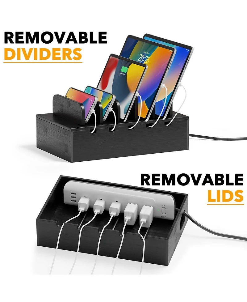 Danrong Multi Device Charging Station Docking Organizer For Laptops Tablets Phones