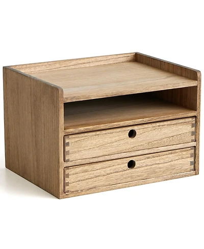 Danrong Solid Wood 3 Tier Desk Organizer Paper Sorter Document Holder For Office Supplies
