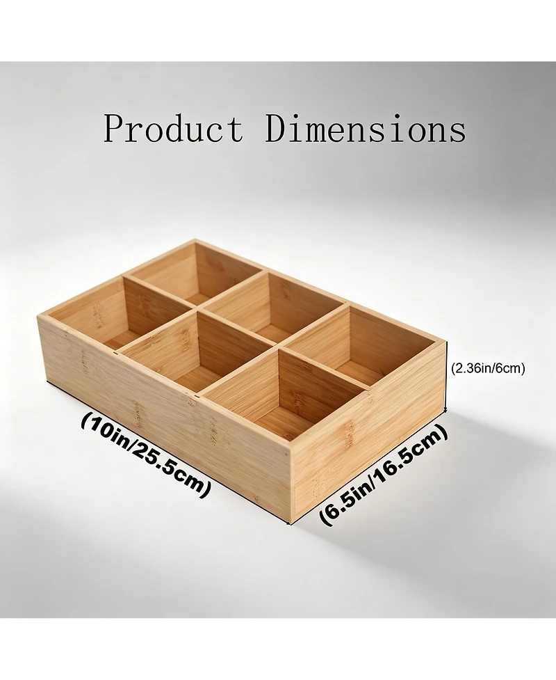 Danrong Modular Wooden Drawer Organizer Set Multi Purpose Storage Trays