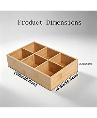 Danrong Modular Wooden Drawer Organizer Set Multi Purpose Storage Trays