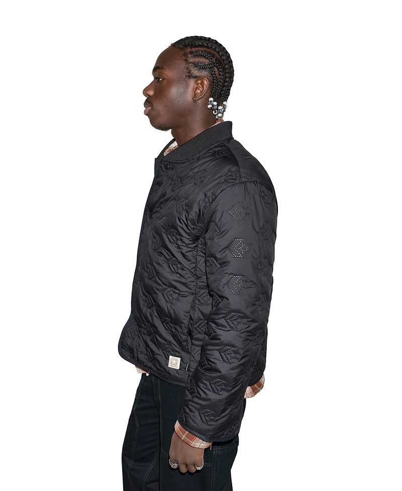 Converse Men's Starwork Chevron Quilted Regular-Fit Jacket