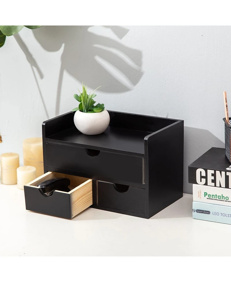 Danrong Desk Organizer 3 Drawers Tabletop Storage Cabinet Office Home Organization