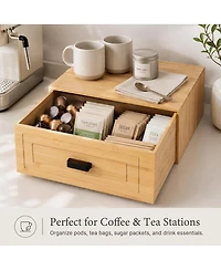 Danrong Stackable Single Drawer Organizer For Desk Entryway Coffee Station Vanity Bathroom Counter