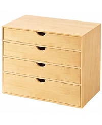 Danrong Wooden Desk Organizer With Drawers Fully Assembled For Office Home Storage