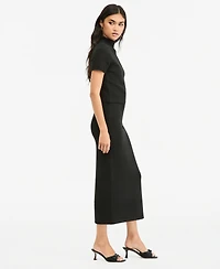 Bar Iii Women's Sweater-Knit High-Waisted Maxi Skirt, Macy's Exclusive