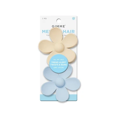 Gimme Beauty Medium Hair Clip Flower Claw Clip Duo Aesthetic Accessories for Women Colorful Claw Perfect for Long Hair 2 Pack