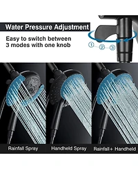 Cyqbd 2.5 Gpm Shower Head Handheld Rain 2-in-1 Hose Trim