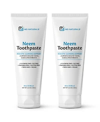 M3 Fluoride Free Neem Toothpaste with Mint Herbal Toothpaste 4.23 Ounce, Pack of 2