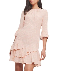Mint Velvet Women's Floral Print Ruffle Mini Dress