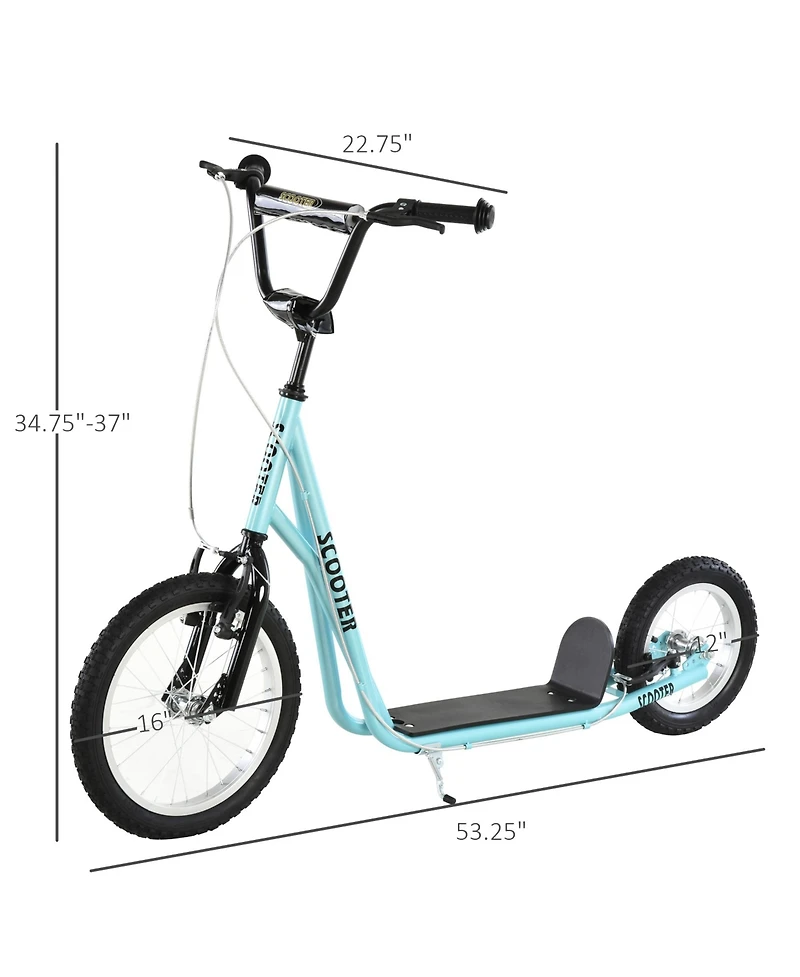 Sevorley Kids Kick Scooter with All-Terrain Tires and Adjustable Handlebar, Ages 3+