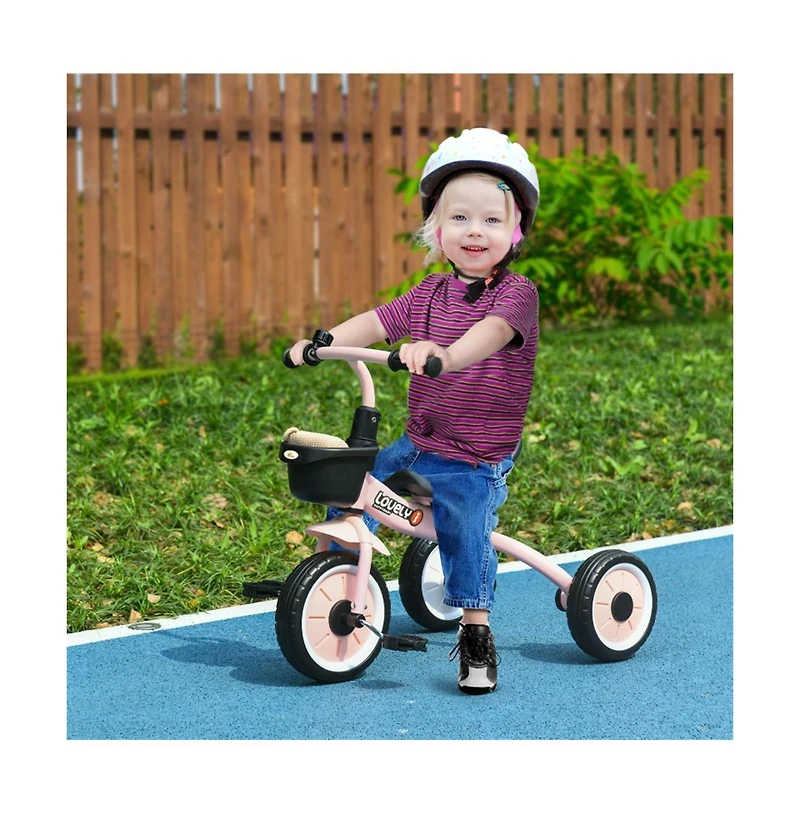Sevorley Kids 3-Wheel Tricycle with Adjustable Seat and Storage Basket, Ages 2-5