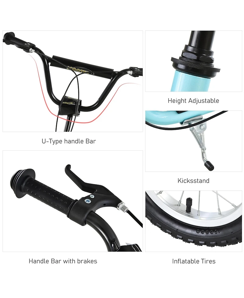 Sevorley Kids Kick Scooter with Adjustable Handlebar, Non-Slip Deck and All-Terrain Tires, Ages 3+