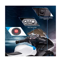 Sevorley 6V Electric Ride-On Motorcycle with Training Wheels and Led Lights, Ages 18 months-5 years