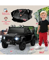 Sevorley 12V Land Rover Defender 110 Svx Kids' Ride-On Truck with Parental Remote Control & Led Lights, Ages 3-5