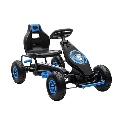 Sevorley Kids Pedal Go-Kart with Adjustable Seat, Handbrake and Pedal Drive, Ages 5-12