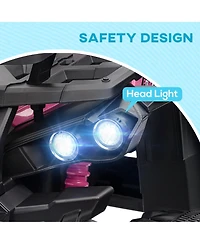 Sevorley 12V Kids Electric Ride-On Car with Led Lights and Music, Ages 3-5 Years