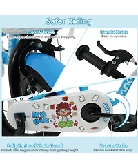 Hongge 14-Inch Kids Bike with Detachable Training Wheels and Dual Brakes, Ages 3-5