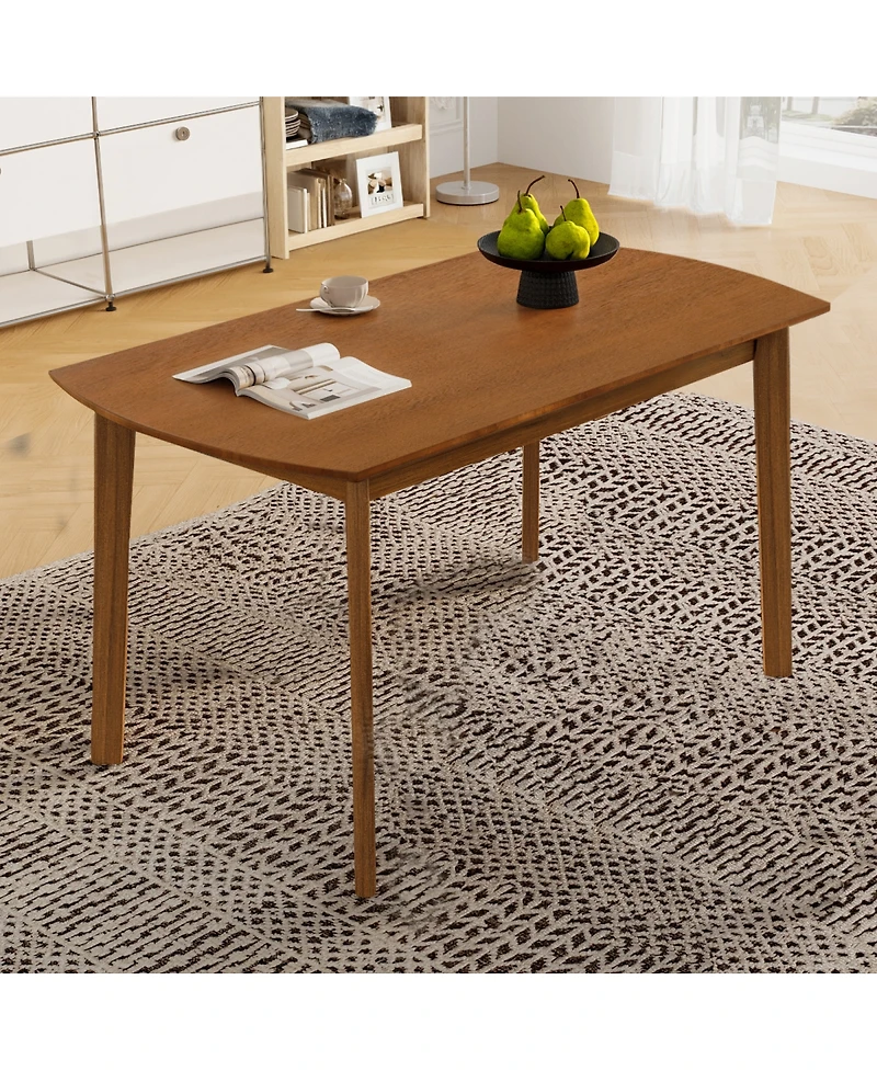 Streamdale Furniture Mid Century Modern Solid Wood Dining Table for 4