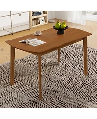 Streamdale Furniture Mid Century Modern Solid Wood Dining Table for 4