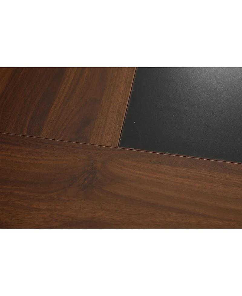 Streamdale Furniture 63" Modern Computer Desk with 2 Drawers and Metal Frame