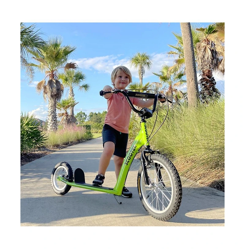 Sevorley Adjustable Handlebar All-Terrain Tires Kids Kick Scooter, Ages 3+