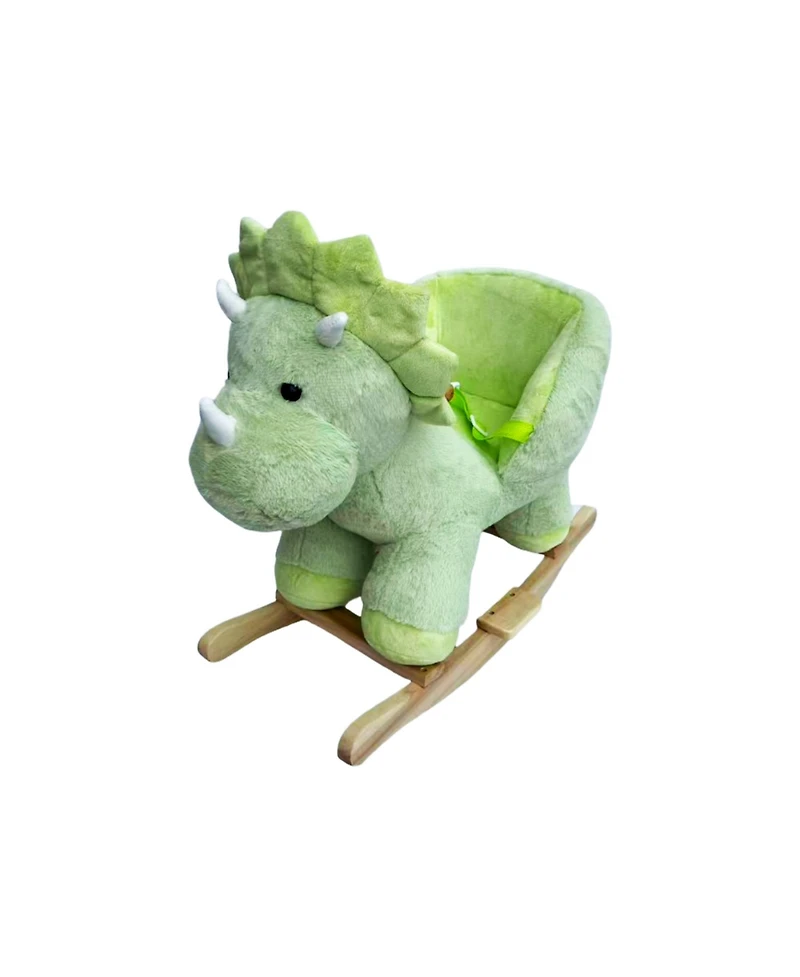 Sevorley Plush Dinosaur Rocking Ride-On Toy with Sound Effects, Ages 1-3