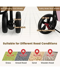 Sugift 4-in-1 Double Pet Stroller with Detachable Carriers and Travel Carriage for Two Pets