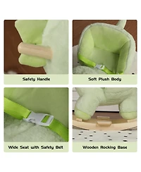 Sevorley Plush Dinosaur Rocking Ride-On Toy, Ages 1-3