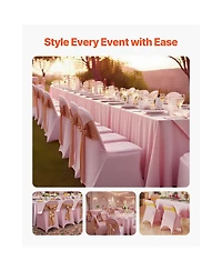 Sugift 50 Piece Spandex Stretch Chair Cover Set for Wedding Reception and Event Seating