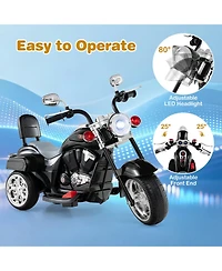 Gymax Kids 6V Battery-Powered 3-Wheel Electric Motorcycle, 66 lbs. Max Load, Ages 3+