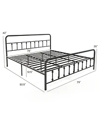 Mecale Bed Frame with Headboard and Under Bed Storage