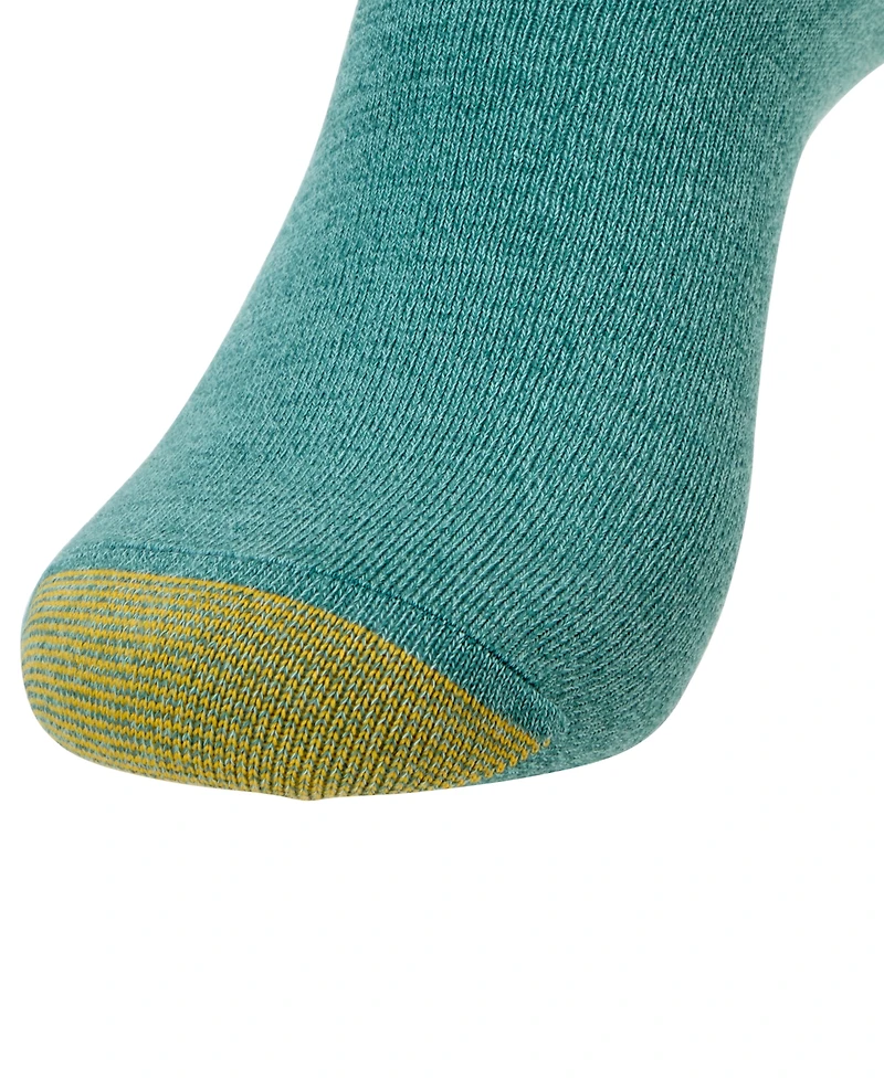Gold Toe Women's Ribbed Cotton-Blend Crew Socks, 6-Pack